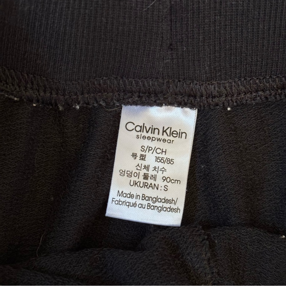 Calvin Klein Women’s Black Sleepwear Jogger Sweatpants With Pockets Size Small - Picture 6 of 8